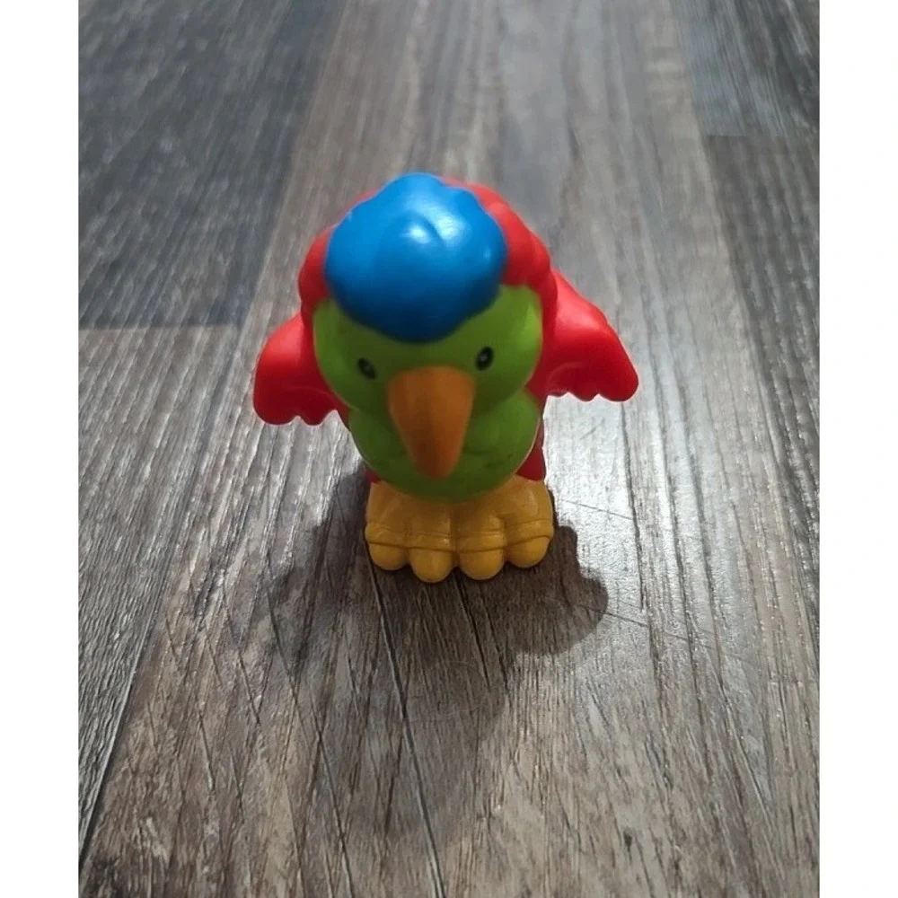 Fisher-Price Little People Parrot Bird Figure Red Green Tropical Toy